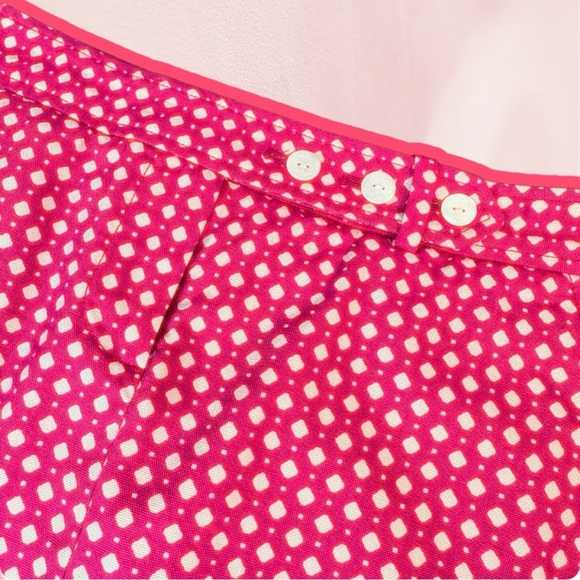 Vintage Y2K J. Crew Pink & White Diamond Dot Printed Preppy Mini Skirt Size 2 - Picture 8 of 10